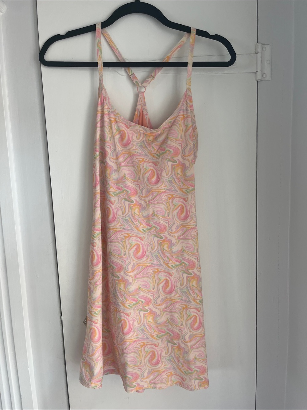 Outdoor Voices Psychedelic Pink Print Exercise Dress Bodysuit Romper Size XS